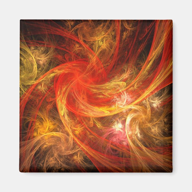 Imã Magneta de Abstrato Art Square do Firestorm (Frente)