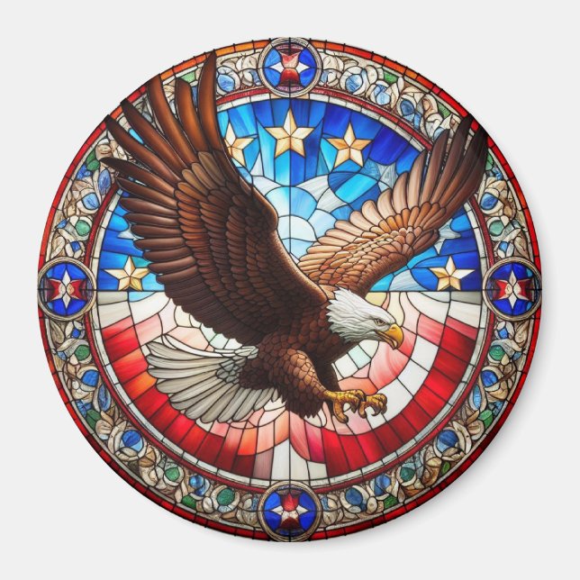 Imã Magneta de Águia Patriótica (Frente)