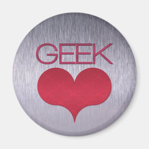 Imã Magneta de amor ao geek (Coração), rosa escuro