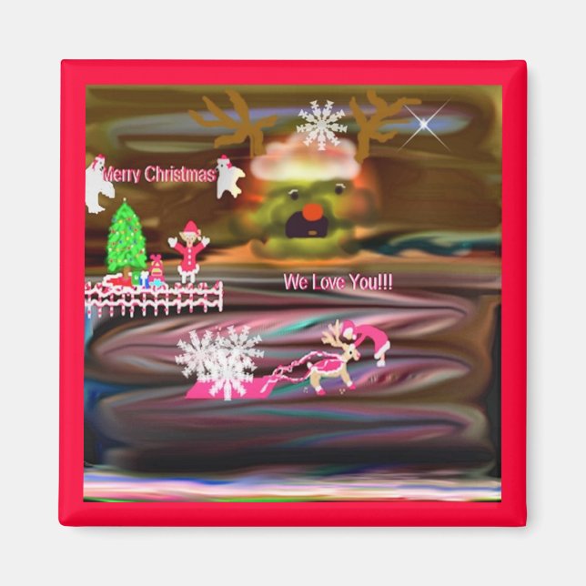 Imã Magneta de Amor de Natal (Frente)