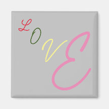 Magneta de amor tipográfico