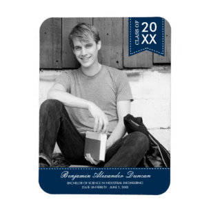 Ímã Magneta de Anúncio de Graduação com Legenda