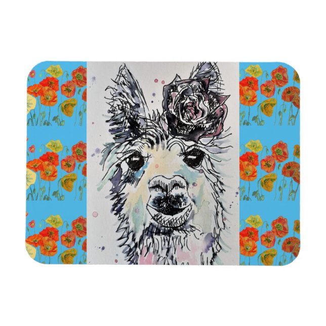 Ímã Magneta de Aquarela Animal (Horizontal)