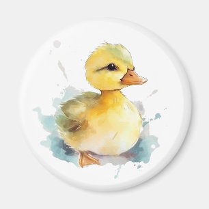 Imã Magneta de Aquarela do Bebê Duck