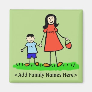Imã Magneta de Arte de Caráter Personalizado da Famí