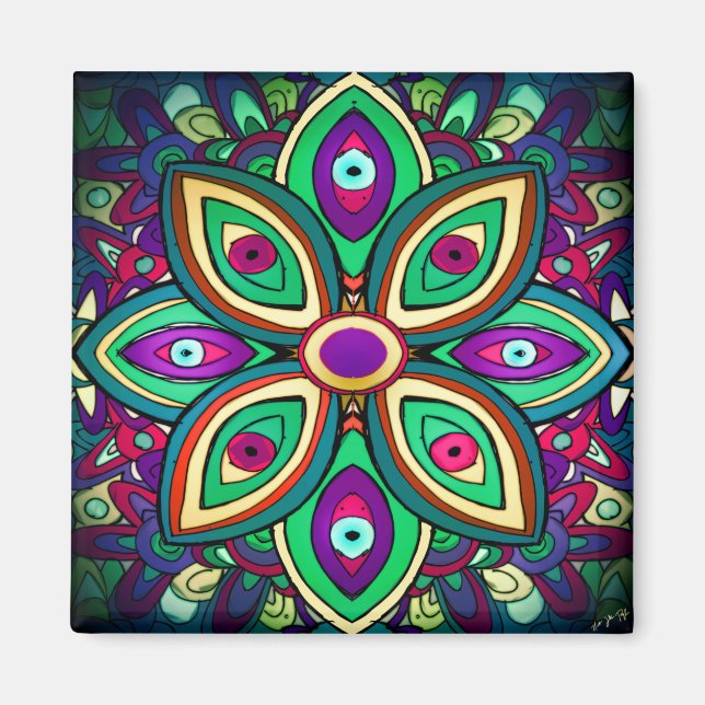 Imã Magneta de Arte de Lotus (Frente)
