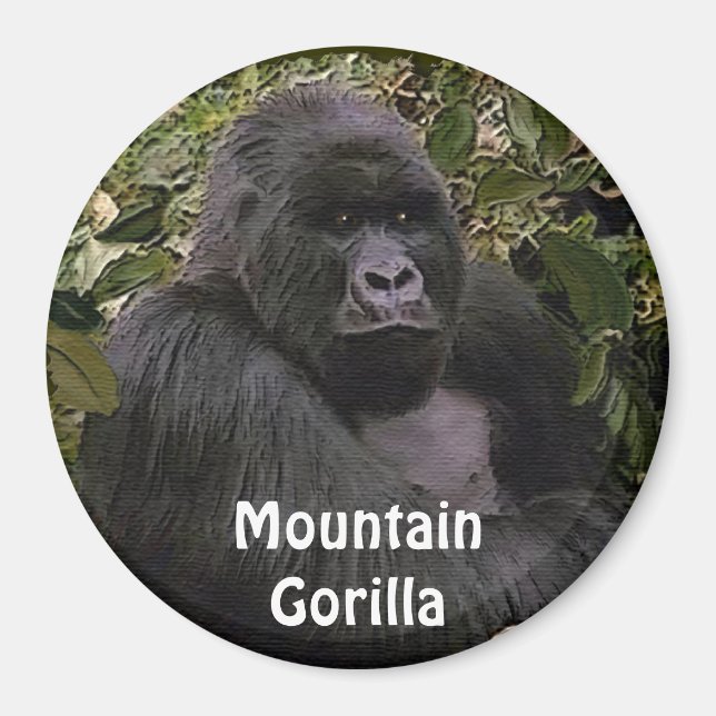 Imã Magneta de arte de macacos Excelentes de gorila de (Frente)