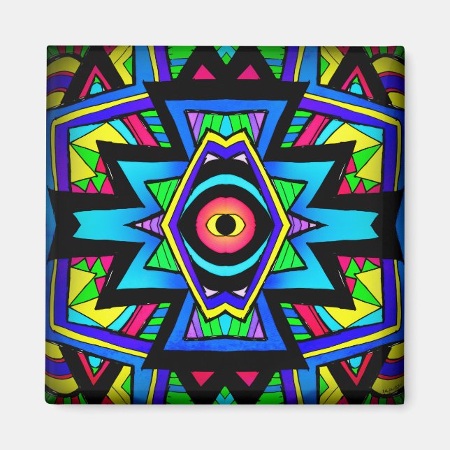 Imã Magneta de Arte do Mapa de Visão (Frente)