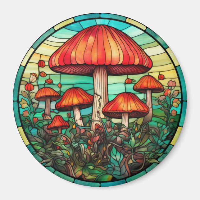 Imã Magneta de Arte Mushroom (Frente)