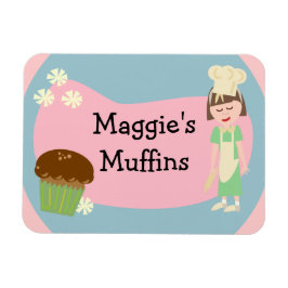 Ímã Magneta de Bakery Personalizável e Custa