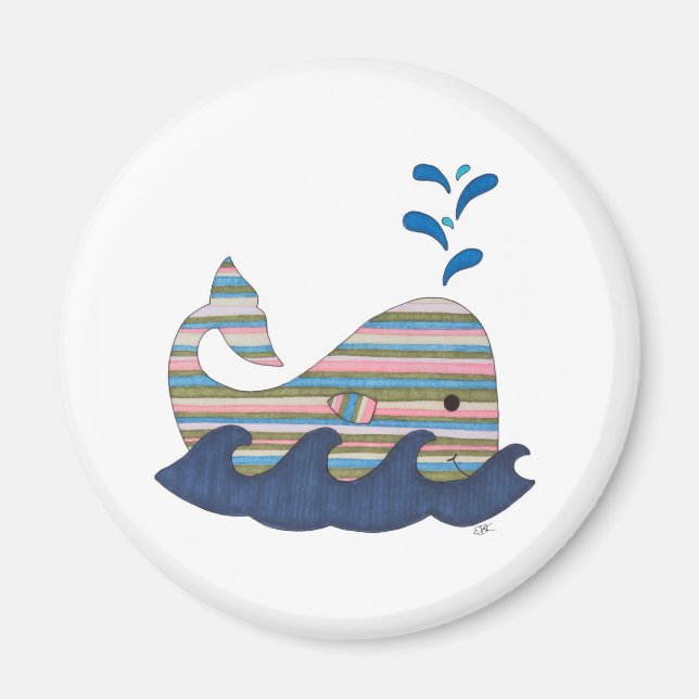 Imã Magneta de baleia listrada (Frente)