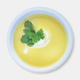 Imã Magneta de batata e sopa de alho francês