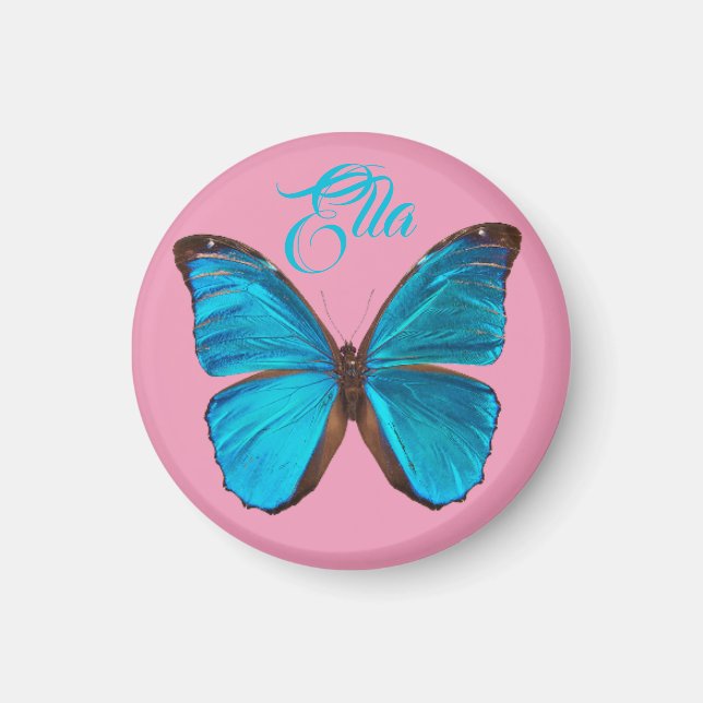 Imã Magneta de Borboleta Azul (Frente)