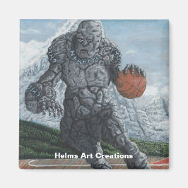 Imã Magneta de Botão de Basquete de Golem Jogando