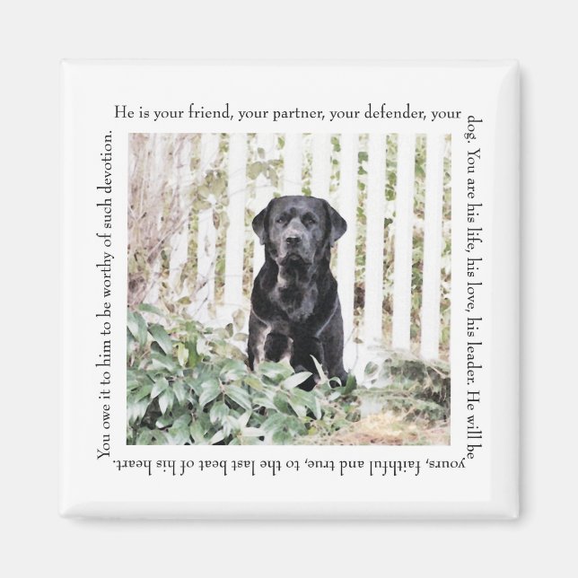 Imã Magneta de Cachorro de Jardim (Frente)