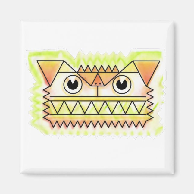 Imã Magneta de Cachorro Irritado e Furioso (Frente)