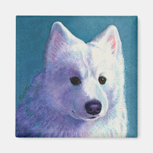 Imã Magneta de Cachorro Samoyed - "Buda"