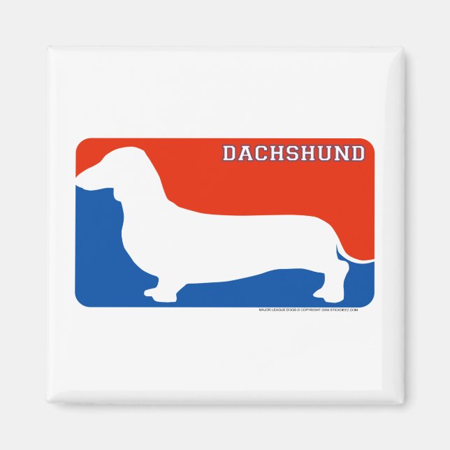 Imã Magneta de Cães da Liga Dachshund (Frente)