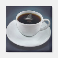 Magneta de café com espinha de tubarão