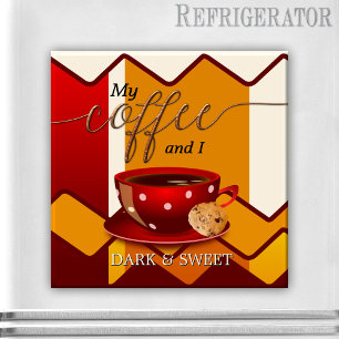 Imã Magneta de café doce e escuro