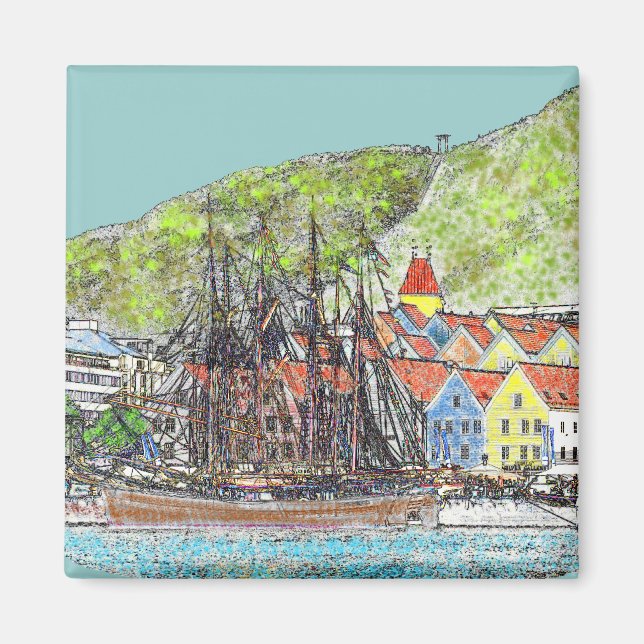 Imã Magneta de cais antiga (Frente)