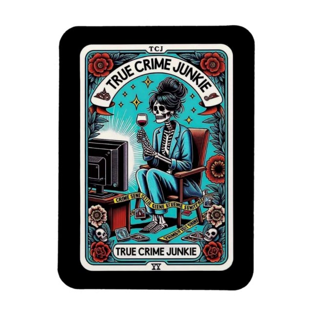 Ímã Magneta de cartão Junkie Tarot do Crime Verdadeiro (Vertical)