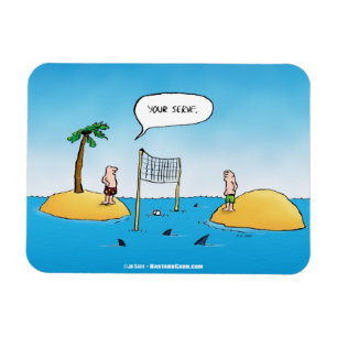 Ímã Magneta de Cartoon Engraçado de Voleibol de Tubar