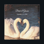 Imã Magneta de Casamento de Cisnes Brancas<br><div class="desc">Magneta de Casamento de Cisnes Brancas Elegantes</div>