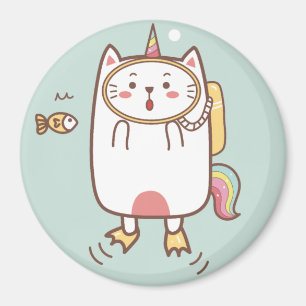 Imã Magneta de Cat Unicorn