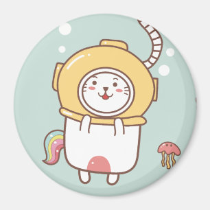 Imã Magneta de Cat Unicorn