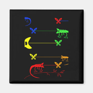 Imã Magneta de chamelão de arco-íris multicolor
