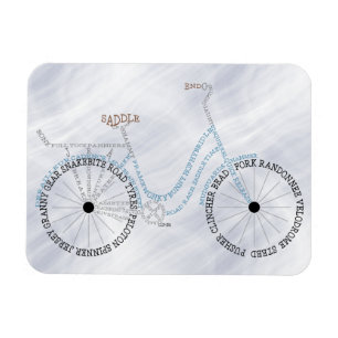 Ímã Magneta de ciclismo de bicicleta tipográfica