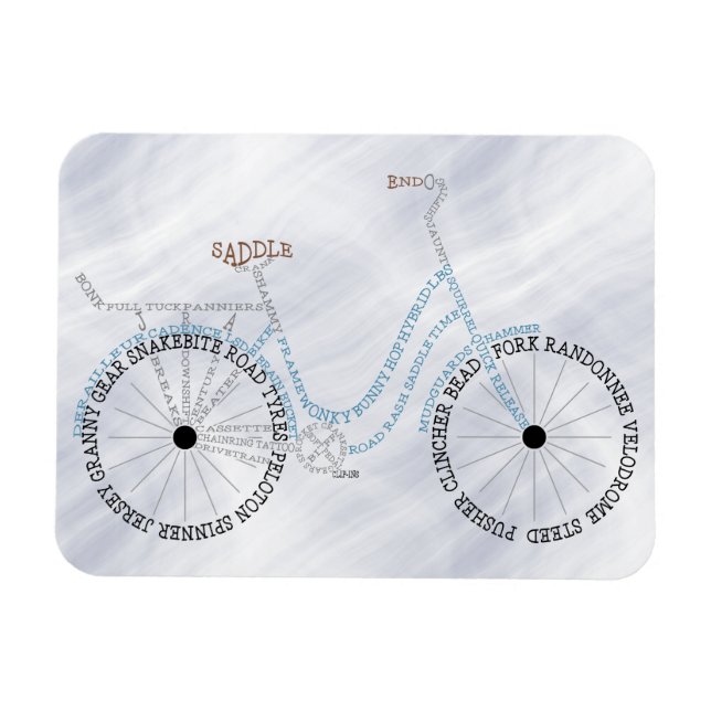 Ímã Magneta de ciclismo de bicicleta tipográfica (Horizontal)