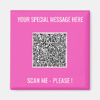 Magneta de código QR com texto personalizado - Esc