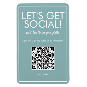 Ímã Magneta de código QR de mídia social básica mod