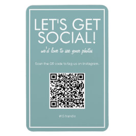 Ímã Magneta de código QR de mídia social básica modern