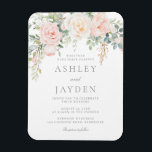 Ímã Magneta de Convite Floral para Casamento Maravilho<br><div class="desc">Maravilhosa Blush Floral Wedation Magnet Siga nossa loja para muitos outros convites e designs</div>