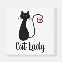 Magneta de Coração Cat