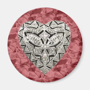 Imã Magneta de Coração do Designer Elegante Vermelho R