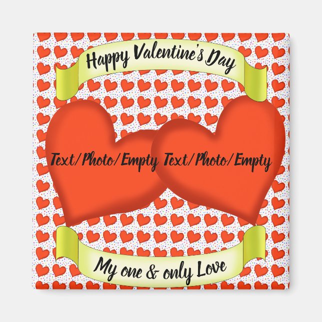 Imã Magneta de Corações Adoráveis (Frente)