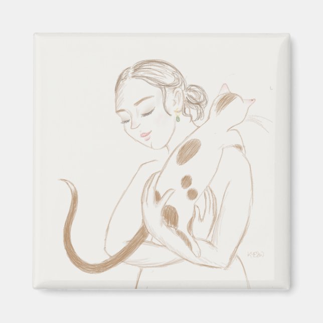 Imã Magneta de Cudles de gatinho (Frente)