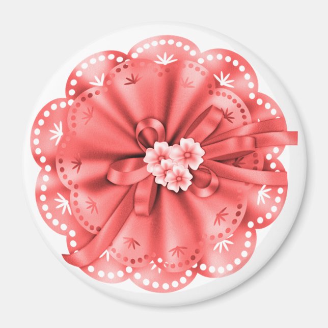 Imã Magneta de decoração vermelha (Frente)