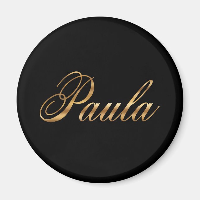 Imã Magneta de Design de ouro Paula (Frente)