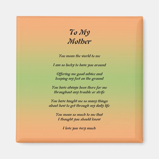 Imã Magneta de dia de as mães (Frente)