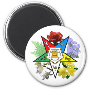 Imã Magneta de emblema floral OES