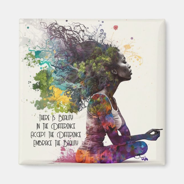 Imã Magneta de Embraço de Mulher Inspirada (Frente)