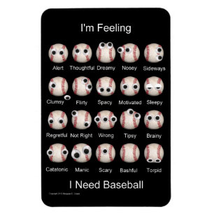 Ímã Magneta de Emoções de Baseball