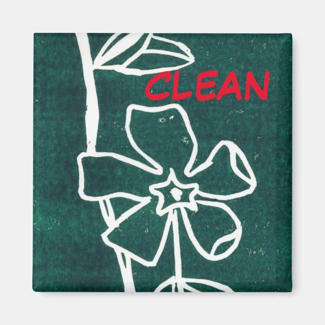 Imã Magneta de estado da lavadora de louça limpa "Gree (Frente)