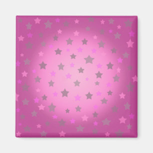 Imã Magneta de estrelas rosa e cinza