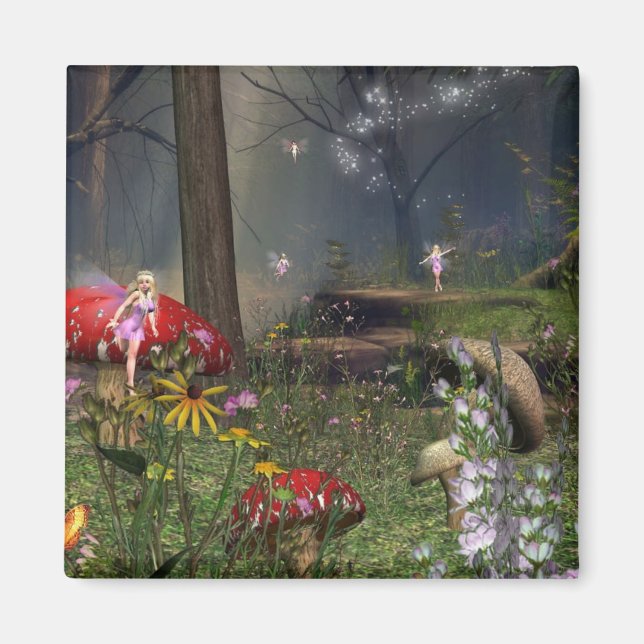 Imã Magneta de fada da floresta (Frente)